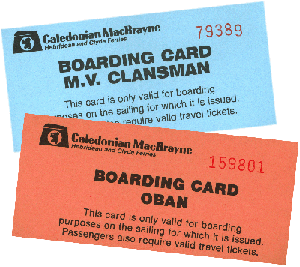 CalMac Boarding Cards